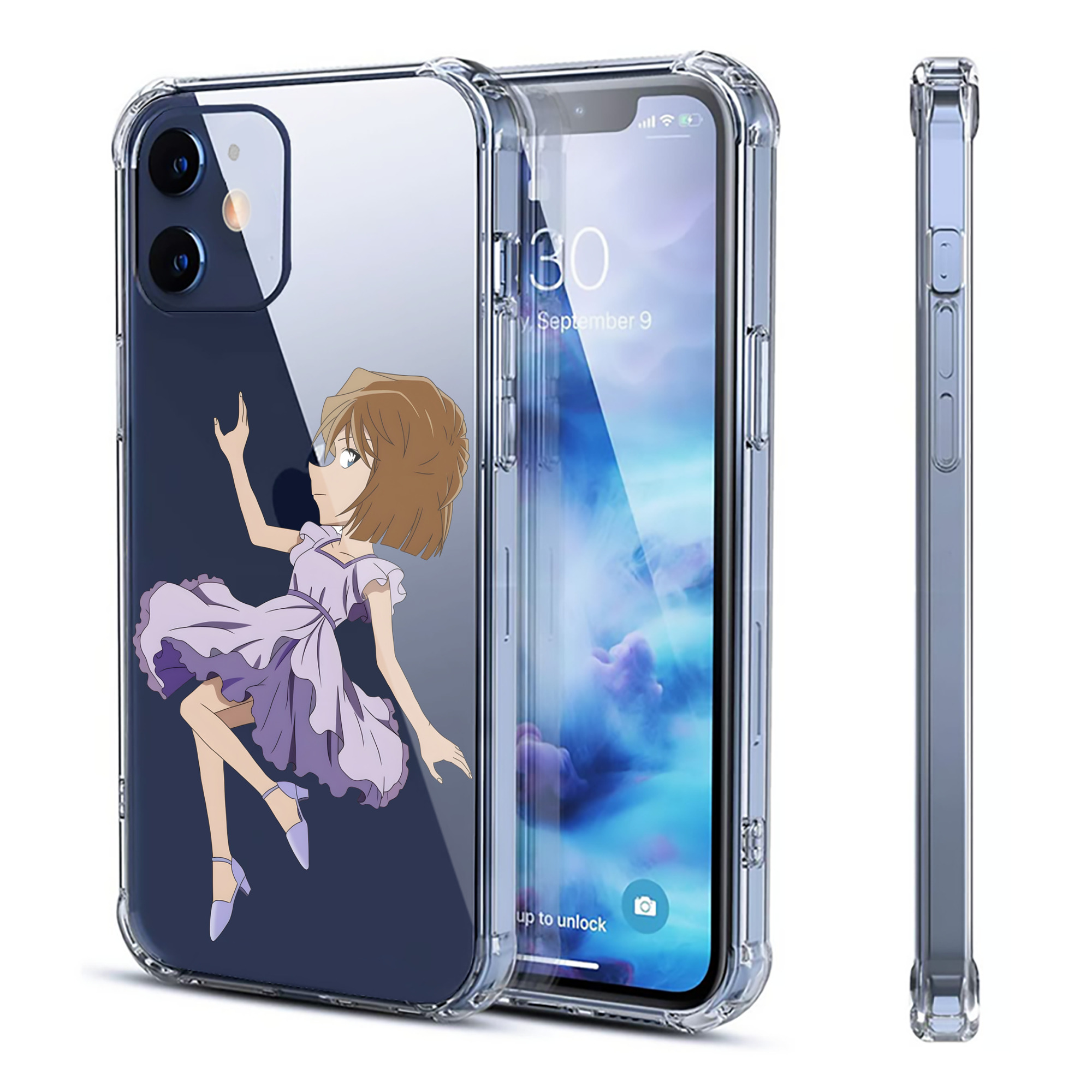 （画像用） 名探偵コナン 灰原 哀 はいばら あい Detective Conan Anita Hailey、Vi Graythorn Haibara Ai 【iPhone 12シリーズ対応】透明スマホケース（クリアソフトケース）